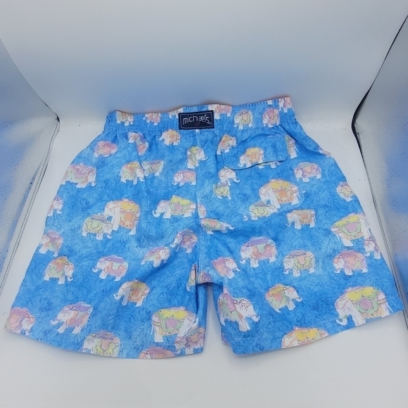 MICHAEL'S SWIMWEAR MEN'S ELEPHANTS SWIM TRUNKS SIZE L - Picture 2 of 10